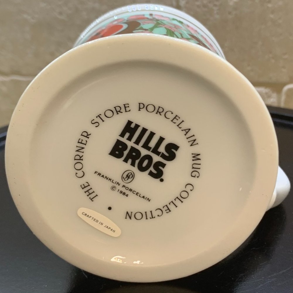 Franklin Mint Vintage HILLS BROS. COFFEE Porcelain Mug The Corner Store - Picture 7 of 7